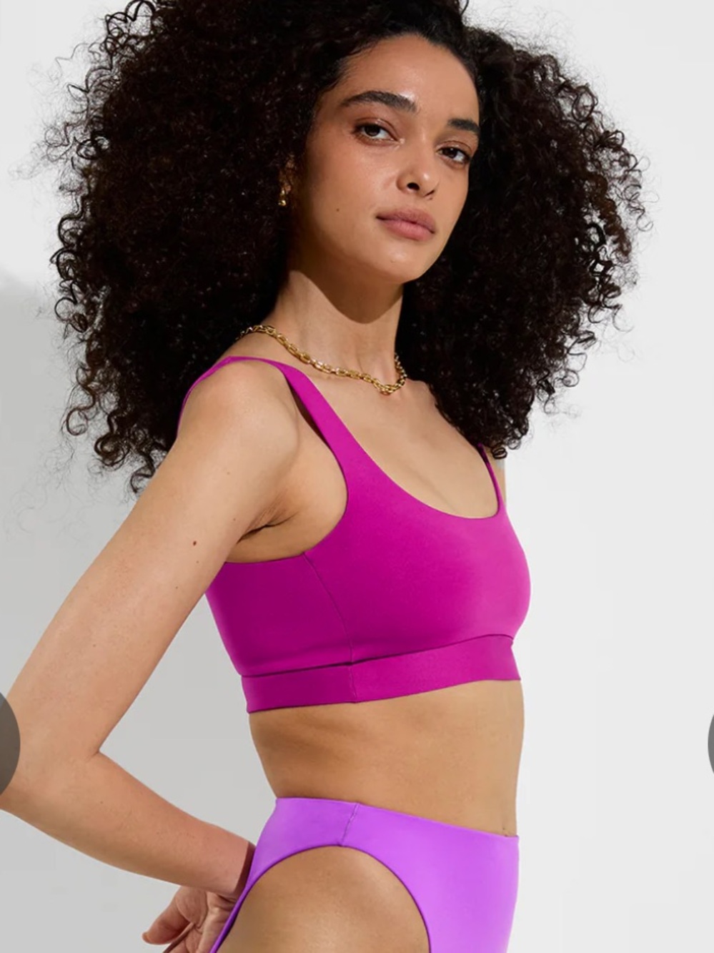 Left on Friday Double Scoop Top in Aloha Magenta